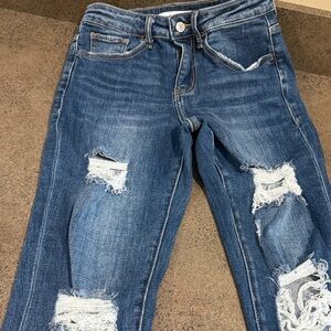 Classic Distressed Denim Skinny Jeans